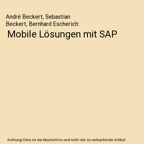 Mobile lösungen mit - mobile, sap